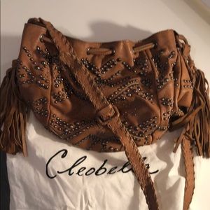 Cleobella Large Studded Leather Bucket Bag